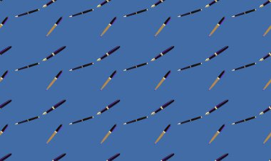 Farklı aksesuarlara sahip renkli arkaplan