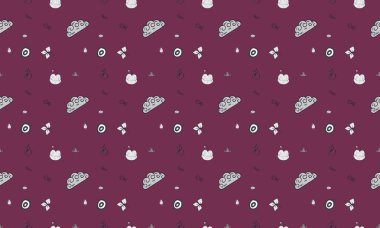 Farklı aksesuarlara sahip renkli arkaplan