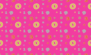 Farklı aksesuarlara sahip renkli arkaplan