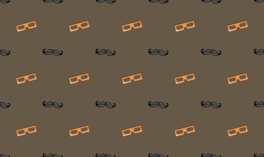 Farklı aksesuarlara sahip renkli arkaplan