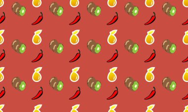 Farklı aksesuarlara sahip renkli arkaplan