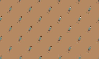 Farklı aksesuarlara sahip renkli arkaplan