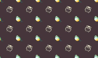 Farklı aksesuarlara sahip renkli arkaplan