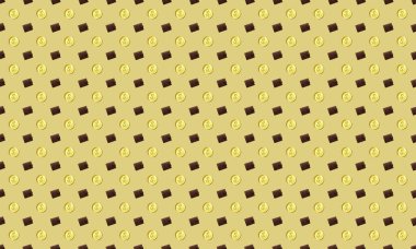 Farklı aksesuarlara sahip renkli arkaplan