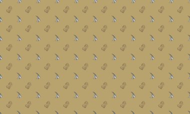 Farklı aksesuarlara sahip renkli arkaplan