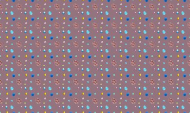 Farklı aksesuarlara sahip renkli arkaplan