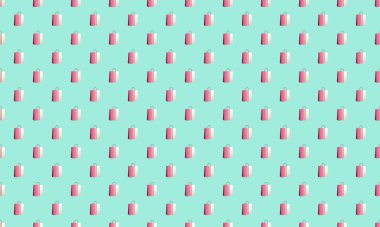 Farklı aksesuarlara sahip renkli arkaplan