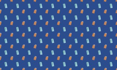 Farklı aksesuarlara sahip renkli arkaplan