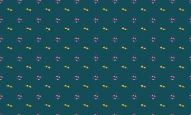 Farklı aksesuarlara sahip renkli arkaplan