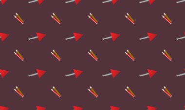 Farklı aksesuarlara sahip renkli arkaplan