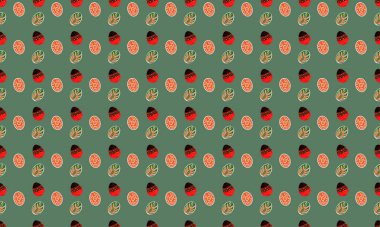 Farklı aksesuarlara sahip renkli arkaplan