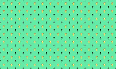 Farklı aksesuarlara sahip renkli arkaplan