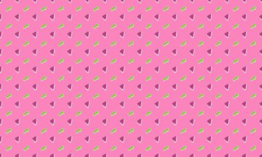 Farklı aksesuarlara sahip renkli arkaplan