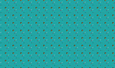 Farklı aksesuarlara sahip renkli arkaplan