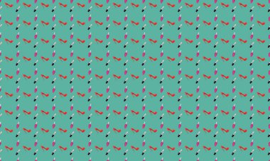 Farklı aksesuarlara sahip renkli arkaplan