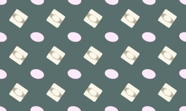 Farklı aksesuarlara sahip renkli arkaplan