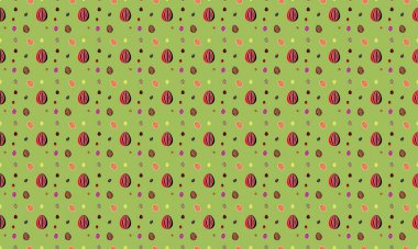 Farklı aksesuarlara sahip renkli arkaplan