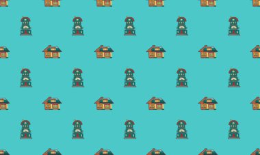 Farklı aksesuarlara sahip renkli arkaplan