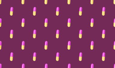 Farklı aksesuarlara sahip renkli arkaplan