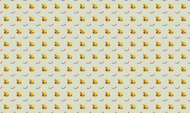 Farklı aksesuarlara sahip renkli arkaplan