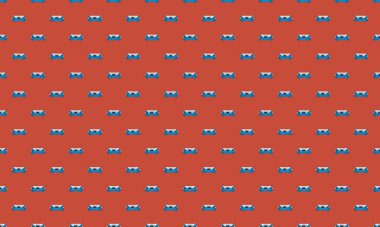 Farklı aksesuarlara sahip renkli arkaplan