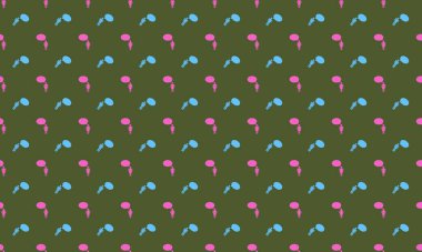 Farklı aksesuarlara sahip renkli arkaplan