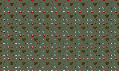 Farklı aksesuarlara sahip renkli arkaplan