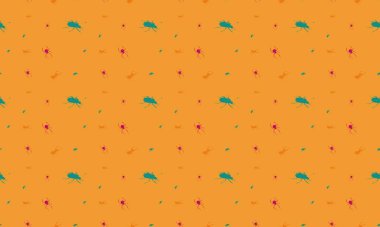 Farklı aksesuarlara sahip renkli arkaplan