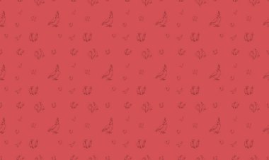 Farklı aksesuarlara sahip renkli arkaplan