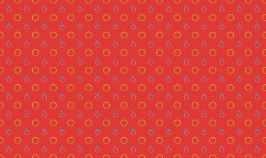 Farklı aksesuarlara sahip renkli arkaplan