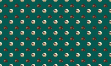 Farklı aksesuarlara sahip renkli arkaplan