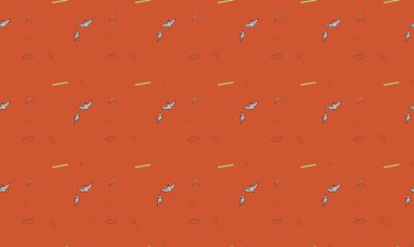 Farklı aksesuarlara sahip renkli arkaplan