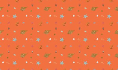 Farklı aksesuarlara sahip renkli arkaplan