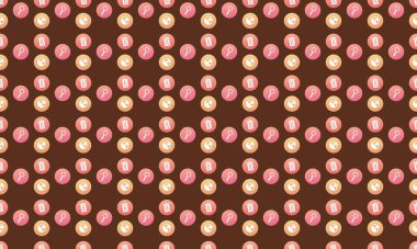 Farklı aksesuarlara sahip renkli arkaplan