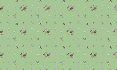 Farklı aksesuarlara sahip renkli arkaplan