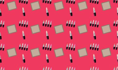 Farklı aksesuarlara sahip renkli arkaplan