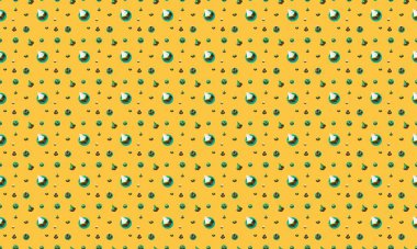 Farklı aksesuarlara sahip renkli arkaplan