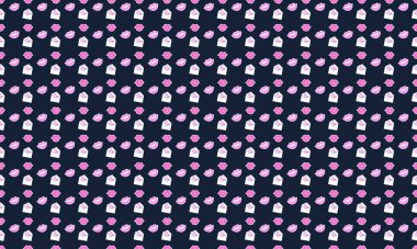 Farklı aksesuarlara sahip renkli arkaplan