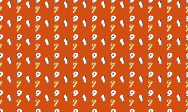 Farklı aksesuarlara sahip renkli arkaplan