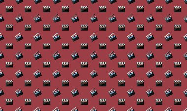 Farklı aksesuarlara sahip renkli arkaplan