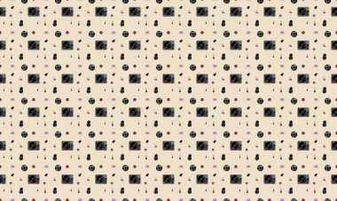 Farklı aksesuarlara sahip renkli arkaplan