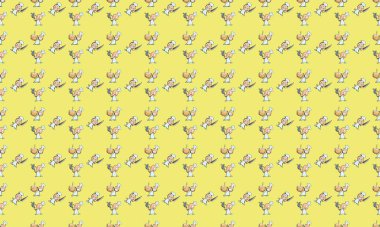 Farklı aksesuarlara sahip renkli arkaplan