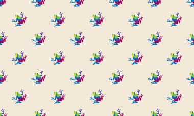 Farklı aksesuarlara sahip renkli arkaplan