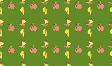 Farklı aksesuarlara sahip renkli arkaplan