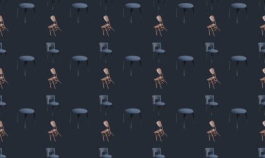 Farklı aksesuarlara sahip renkli arkaplan