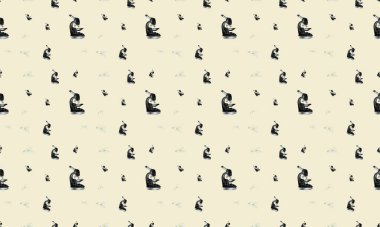 Farklı aksesuarlara sahip renkli arkaplan