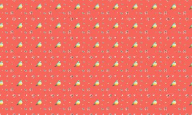 Farklı aksesuarlara sahip renkli arkaplan