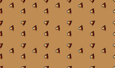 Farklı aksesuarlara sahip renkli arkaplan