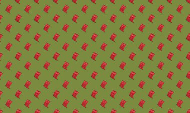 Farklı aksesuarlara sahip renkli arkaplan