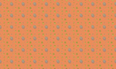 Farklı aksesuarlara sahip renkli arkaplan